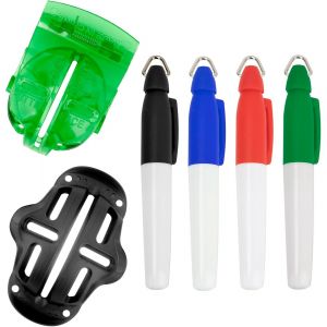 Letnerny-Lot De 6 Outil D'alignement De Balle De Golf,Marquage De Balle De Golf,Marqueur De Balle De Golf,D'alignement De Golf Avec Stylos Marqueurs,Outils De Marquage De Balle Accessoires - Neuf