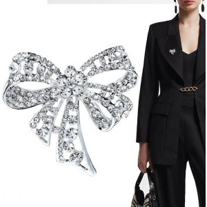 Kjdal-Lot De 1 Broche Noeud En Strass,Broche Noeud Vintage,Broche En Cristal Vintage &Eacute;l&eacute;gante Et Unique,Adapt&eacute;e Aux F&ecirc;tes,Banquets,Cadeaux Pour Femmes - Neuf