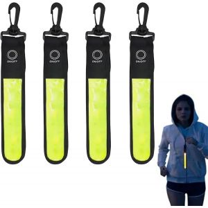 Meimie-Pendentif Réflecteur De Sécurité,Étiquette Pendentif De Sac Lumineux,4pcs Réflecteurs Pour Cartable,Pendentif De Sac Lumineux Bande,Lampe Led Clignotante Pour Cartable,Lumière De Sécurité Pour Enfants - Neuf