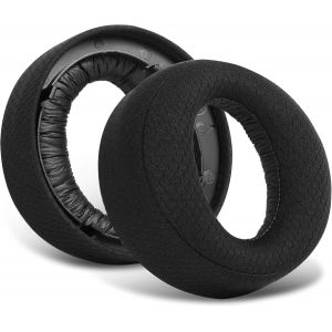 Professional Pu Leather Replacement Earpads For Sony Ps5 Pulse 3d, Uses High Quality Memory Foam For Extra Comfort (Mesh Fabric-Black) - Neuf