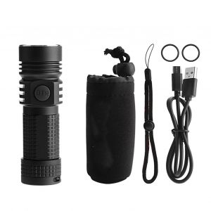 Hjlian Lampe Torche Led Usb En Alliage D'aluminium Pour Camping, Urgence, Chasse, Exterieur - Neuf