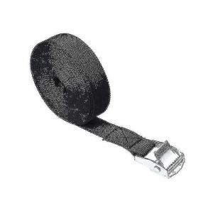 (Noir) Sangle d'arrimage de voiture 2,5 m x 25 mm, sangle à cliquet solide, sangle d'arrimage pour bagages de voiture, sangle d'arrimage en alliage de zinc et nylon, 8 couleurs - Neuf