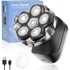 Lbgwp60-Rasoir Tete Chauve Homme, Rasoir Electriques Hommes, 6d Flexible Tête De Ra , Tête Magnétique, Utilisable À Sec Et Sous L'eau, Port Usb-C, Pour Hommes Chauves Avec Écran Led. - Neuf