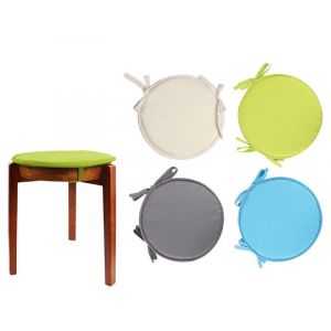 Coussins De Chaise Ronds De 38 Cm - Lot De 4 Avec Attaches, Housse En Polyester, Rembourrage En Éponge, Couleurs Variées - Neuf