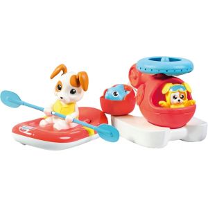 KAL-- Tomy E73307C Mer Ensemble H&eacute;licopt&egrave;re Flottant Et Radeau De Sauvetage-H&eacute;lice &Agrave; Eau-Pilote Eclabousseur-Jouet De Bain Pour B&eacute;b&eacute; Et Verseur-A Partir De 1 An, Multicolore, Petit - Neuf