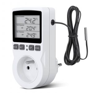 Régulateur De Température Numérique,Régulateur De Température Lcd De Prise De Thermostat De Refroidissement,230v Pour Régulateur De Température De Ferme En Serre / Terrariu - Neuf