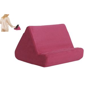 Support de tablette multi-angles avec poches pour lit et bureau - Rose rouge - Neuf
