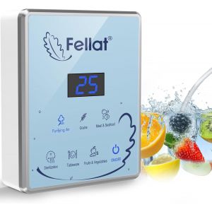 CHECARZHN--NO1-Générateur D'Ozone, Purificateur D'Air Pour 5-30 ¿, Machine À Ozone Avec 6 Modes Pour L'Eau Et L'Air, Nettoie Les Fruits, Les Légumes Et Les Viandes, Élimine Les Odeurs - Neuf
