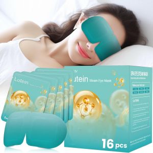 Jgd-Lot De 16 Masques &Agrave; Vapeur Avec Masque Chauffant &Agrave; La Lut&eacute;ine, Masque Chauffant Pour Les Yeux Secs, Anti-Fatigue, Masque Humide Et Chaud Pour Les Yeux, Essentiels De Voyage, Cadeau De Sommeil - Neuf