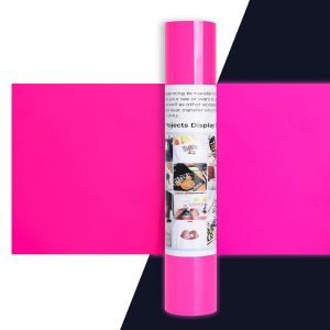 Kalanka-Rouleau Vinyle Thermocollant Rose Néon - 30,5 X 275 Cm Flex Thermocollant Rose Pour Cricut Maker, Vêtements, Bonnets, Pantalons, Autres Tissus - Neuf