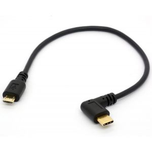 Eryi-Câble Usb De Type C Vers Micro Usb, Adaptateur Convertisseur De 90 Degrés Usb-C Mâle Vers Micro B Mâle (Uniquement Pour Le Chargement) (90° Type C U2013 Micro) - Neuf