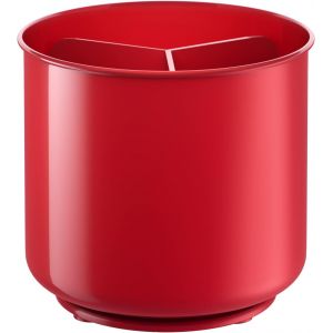 Porte-Ustensiles Rotatif Extra Large Rouge Avec Base Lest&eacute;e Robuste Sans Pointe, S&eacute;parateur Amovible Et Insert Antid&eacute;rapant | Antirouille Et Passe Au Lave-Vaisselle[App8811659] - Neuf