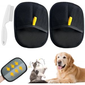 Lot De 3 Gants D'&eacute;pilation Des Poils D'animaux Domestiques,Design Double Face,Gants D'&eacute;pilation Pour Animaux De Compagnie,Gants D'&eacute;pilation Pour Animaux De Compagnie,Gants D'&eacute;pilation Pour Animaux - Neuf