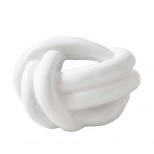 Ceramic Fun Knot Tissue Box Cover European Modern Face Tissue Holder Desktop Decorative Servikin Case - Neuf