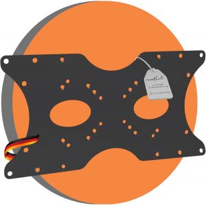 VornixorSarlshop-Adaptateur Vesa, Plaque d'adaptation Universelle 50x50 &agrave; 400x200 mm, pour Moniteur, TV, t&eacute;l&eacute;viseur, &eacute;cran, Support, Support Mural, Noir - Neuf