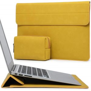 13.3-14 Inch Laptop Sleeve Case with Stand Function for MacBook Pro 14 M4/M3/M2/M1 Pro/Max 2025-2021, MacBook Pro/Air 13.3, 13.5-13.8 Surface Laptop, HP Envy 13, Olive Yellow - Neuf