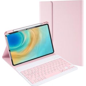 Kal-Étui Pour Ipad Air 11"" (M2) 2024 Avec Clavier, Disposition Qwertz Magnétique Amovible, Étui Avec Porte-Stylo Pour Ipad Air 6ème/5ème/4e Génération (2024/2022/2020), Rose - Neuf