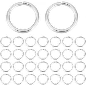 Eryi-1 Boîte De 300 Anneaux Ronds De 7 Mm En Acier Inoxydable Argenté Avec Boucle Unique Anneaux Ouverts Pour Bricolage Bijoux Bracelets Colliers Fournitures De Fabrication - Neuf