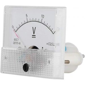 Voltmètre,DC Analogique 85c1,Jauge De Tension à Panneau Analogique,Voltmètre De Courant,Précision 2,5,Panneau De Voltmètre Analogique pour Tests De Circuits(C.C 0-15 V) - Neuf