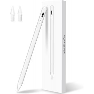 KALANKA-Stylet pour iPad, Recharge Rapide, Rejet de Palme, Adsorption Magn&eacute;tique Pencil, Stylet pour iPad Pro 12.9""/11"", Air 5/4/3rd, Mini 5/6, i-Pad 10/9/8/7/6 G&eacute;n&eacute;ration - Blanc - Neuf