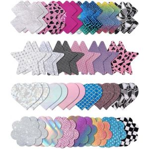 12 Pairs Nipple Pasties For Women Pasties Rave Pack Glitters Nipple Covers Stickers Nipple Patches Disposable Sticky Breast Petals Multi Design.[F39] - Neuf