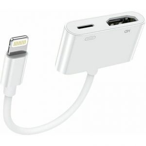 Adaptateur HDMI pour iPhone vers TV, [Certifi&eacute; Apple MFi]1080P Adaptateur Lightning AV num&eacute;rique, Plug et Play &eacute;cran de synchronisation Connecteur HDMI pour iPhone et iPad,Compatible avec tous les iOS - Neuf