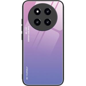 Kal-Coque Pour Honor Magic7 Lite 5g (Magic 7 Lite), Très Mince Souple Antichoc Soyeux Silicone Tpu Bumper Housse, Élégant Premium Coloré Pente Verre Trempé Étui, Violette Aurore - Neuf