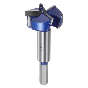 Forstner Foret Mèche 42mm (1-2/3") Tungstène Carbure 3 Flûtes Alésage Forstner Mèche pour Charnière Bois Trou Perçage Travail Bois - Neuf