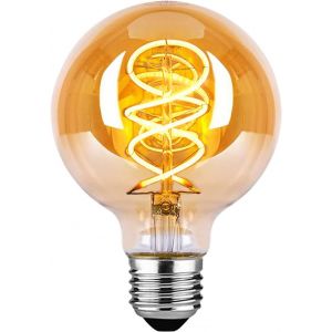 Ampoule E27 Vintage, Ampoule Led E27 Dimmable 4w G80 Blanc Chaud Décorative Rétro Idéal À La Maison, Dans Un Café, Un Bar, Ambré,Lot De 6 - Neuf
