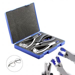 Lunettes De Pinces Monture Kit De R&eacute;paration, Lunettes Sans Monture Outil De R&eacute;paration De La, Lunettes De R&eacute;paration Des Pinces, Une Bo&icirc;te De Rangement Kit Optique - Neuf