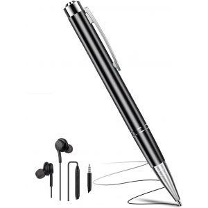 JEXNOVASHOP-Enregistreur Vocal Num&eacute;rique 100 Go, 1600 Heures d&iquest;Enregistrement, Prise de Son 360&deg;, Enregistrement &agrave; Un Seul Bouton, Activation Vocale, R&eacute;duction de Bruit AI, Id&eacute;al pour Cours et R&eacute;unio - Neuf