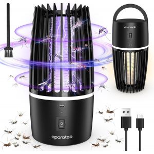 CHECARZHN--NO1-Lampe Moustiques, Lampe Anti Moustique Uv 2 En 1 Anti Moustique Electrique Exterieur Interieur, Usb Rechargeable Appareil Anti Moustique 360° Anti Mouche Insecte Tue Mouche (Avec Éclai - Neuf