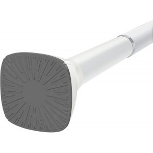 Eryi-Tringle Télescopique Sans Perçage, Ne Rouille Jamais, Réglable, Pour Vêtements, Rideau De Douche, Rideau À Pince, Extensible, À Ressort, 79-114 Cm, Blanc - Neuf