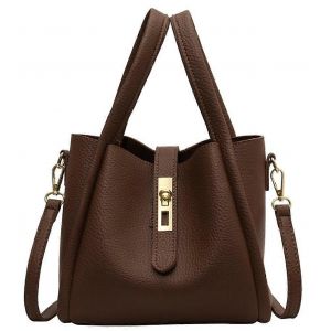 Sac seau pour femme en cuir souple, sac hobo tendance, sac bandouliere, sac a main a poignee superieure, cabas souple - Neuf