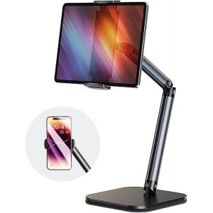 Support Tablette,Support Tablette Bureau Avec Hauteur Et Angle R&eacute;glables,Support Ipad Pliable Pour Smartphones,Iphone,Ipad,Tablettes(4""-12.9"") - Neuf
