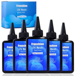 Mevronisshop-R&eacute;sine Uv 5x100g - Formule Am&eacute;lior&eacute;e Cristal Clair Pour Fabrication De Bijoux - Kit De Durcissement Solaire Pour Bricolage Et Artisanat - Neuf