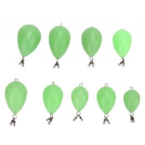 Lot De 9 Flotteurs Lumineux En Pp En Forme D'ouf Pour La Peche De Nuit - Neuf
