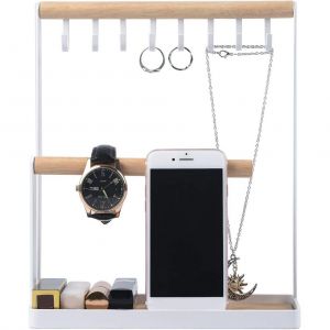 Hjlian Presentoir A Bijoux En Bois, Organisateur De Bijoux Multifonctionnel, Presentoir A Bijoux - Neuf