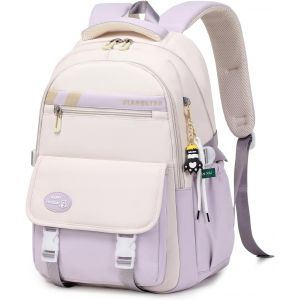 Sac à Dos pour Enfants-Cartable Fille Primaire avec Grande Capacité,Sac d'école pour Filles 9-16 ans,Sac à Dos Voyage Kawaii et Sac Ecole Décontracté Imperméable pour Adolescent,Violet - Neuf