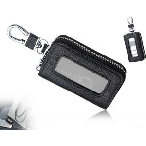 &Eacute;tui &agrave; Cl&eacute;s de Voiture avec Mousqueton et Fermeture &Eacute;clair-Petit Sac Porte-Cl&eacute;s (Noir) - Neuf