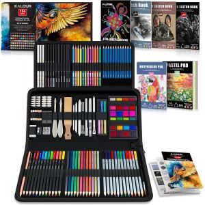 Nouvelhorizonstore-154 Fournitures Artistiques &iquest;C Kit De Croquis Et De Dessin Avec Carnet De Croquis, Livre De Tutoriel, Papier De Coloriage &iquest;C Graphite, Color&iquest;&iquest;, Fusain, Aquarelle Et Crayons M&iquest;&iquest;Tallique - Neuf