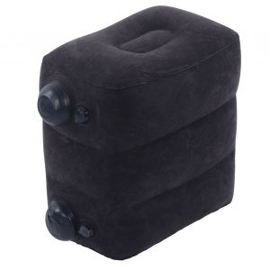 Repose-pieds gonflable en PVC floque pour favoriser la circulation sanguine et soulager la fatigue, coussin de voyage bleu fonce - Neuf