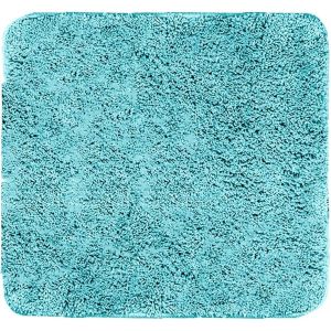 KAL-Tapis De Salle De Bain - 50 X 50 Cm - Carré - En Chenille - Antidérapant Et Absorbant - Lavable En Machine - Turquoise - Neuf