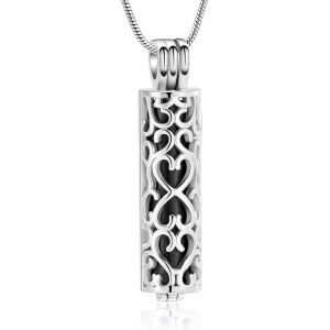 Trahoo-Collier Pour Urne De Crémation Avec Cylindre Creux Collier Pour Urne De Crémation Bijoux Pour Cendres Pour Femmes Et Hommes - Neuf