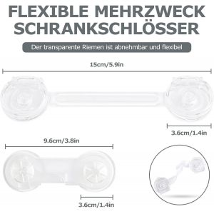 Bloc Porte S&eacute;curit&eacute; B&eacute;b&eacute; Bloque Tiroir Placards Loquets/Frigo Placard Protection Maison,Transparent,10 Pi&egrave;ces - Neuf