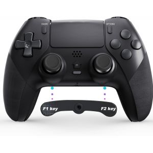 Effdrdfs Manette Pour Ps4, Manette Sans Fil Avec Controller Lumière Led, Batterie Rechargeable 1000Mah, Prise Audio 3,5 Mm, 6[J265] - Neuf