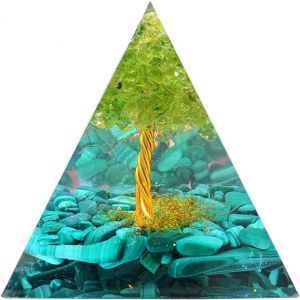 Orgonite Pyramide, Chakra Ornement Cristal Am&eacute;thyste Cristal,Reiki Gu&eacute;rison Boule De Cristal Pyramide Obsidienne Cristal Ornement Pour D&eacute;coration Maison 60mm - Neuf