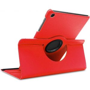 LORANKA-Housse pour Samsung Galaxy Tab A 10.1 2019 (SM-T510/T515) Ultra Mince Coque de Protection avec 360 Rotatif Support Fonction Cuir &Eacute;tui Tab A 10,1"" 2019 Cover, Rouge - Neuf