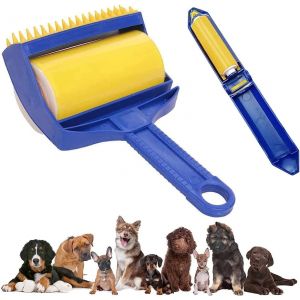 Kalanka-Brosse Anti Poils Animaux Chat Chien, Rouleau Pour Poils Animaux, Brosse Ramasse Enl&egrave;ve Poils De Voyage Pour Les Poils D'animaux De Compagnie, V&ecirc;tements, Voitures - Neuf