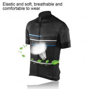 Maillot De Cyclisme En Tissu Maille, Respirant Et A Sechage Rapide, Vetement Moulant A Manches Courtes (#09, 2xl) - Neuf